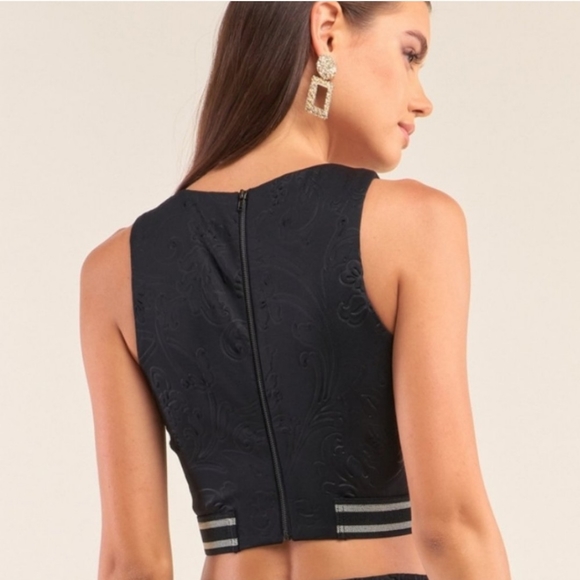 Sleeveless Jacquard Print Crop Top NWT✨️ - Picture 11 of 14